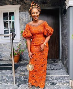 Asoebi Fabricsphere on Instagram: “The beautiful smile you wear on your face when you know they’ll be plenty food at the wedding 😄. #asoebifabricsphere. Tag the…” Lace Dress African, Aso Ebi Lace, Fitted Bodycon Dress, Fashion Traditional, Ankara Gowns, African Styles