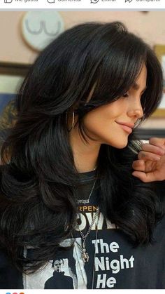 Long Layered Haircuts, Hair 2024, Long Hair With Bangs, Long Black Hair