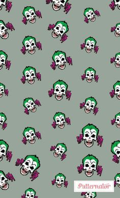 an image of a pattern with clowns on it