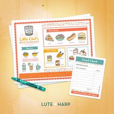 the little chef's recipe book is open and ready to be used for cooking