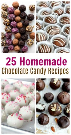 25 homemade chocolate candy recipes that are easy to make and delicious for the whole family