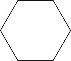 a black and white hexagonal shape with no sides on the top, it is not