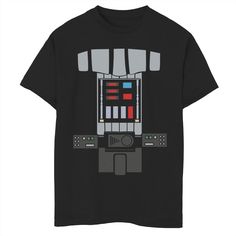 a black t - shirt with a darth vader face on it