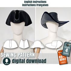 the sewing pattern is designed to look like a woman's hat