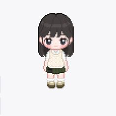 Pixel Art Cute, Pixel Girl, Pixel Aesthetic, Pp Cute, Cute Pixel Art, Pixel Character