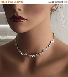 Wedding jewelry bridal jewelry set Bridal necklace by GlamDuchess Silver Jewelry For Homecoming, Backdrop Jewelry, Minimal Silver Jewelry, Lux Watches, Bridesmaid Stuff, Bridal Backdrop Necklace, Silver Bridal Jewellery, Prom Necklaces, Bridesmaids Jewelry