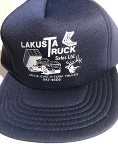 Vintage Lakusta Truck Sales Ltd Baseball Hat Foam insulated Adjustable SnapBack Purchase price includes free shipping in Canada and  the USA  International shipping is available, please contact before purchase for shipping quote Any questions, just ask! Vintage item, regular wear due to age should be expected Any known flaws/ markings will be listed  No returns/ exchanges, but please contact if there is an issue with your item Baseball Vintage, Baseball Hat, Trucker Cap, Caps Hats, Accessories Hats, Baseball Hats, Vintage Items, Trucks, Baseball