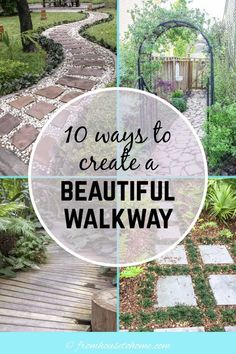 Garden Path Ideas: 10 Ways To Create A Beautiful Walkway | Gardens Small Garden Walkways Pathways, Outdoor Brick Walkway, Small Pathways Ideas Walkways, Brick Pathway Diy Easy, Garden Brick Pathway Ideas, How To Make A Walkway, Sloped Walkway Pathways, Garden Paths And Walkways On A Slope, Brick Pathways Walkways