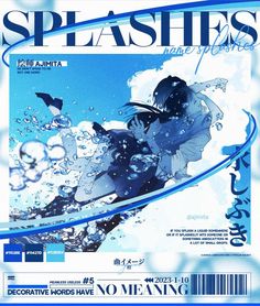 a magazine cover with an image of a person in the water