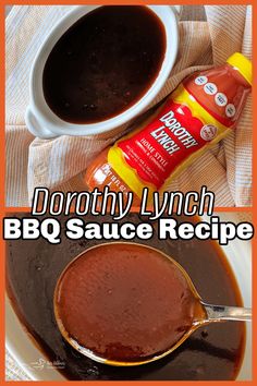 two pictures showing different types of bbq sauce