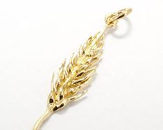 Wheat Jewelry charm, 14kt Yell Wheat Jewelry, Grape Jewelry, Golden Wheat, Hades And Persephone, Necklace For Her, Wheat Fields, Best Anti Aging, Barley, 14kt Gold