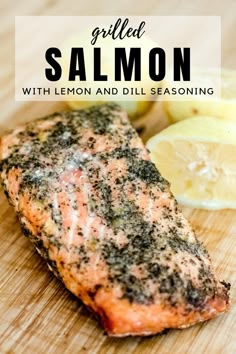 grilled salmon with lemon and dill