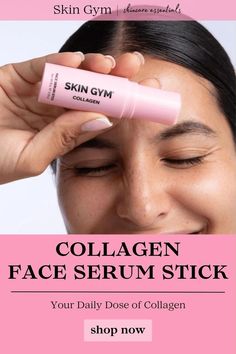 A must-have skin care essential - Collagen Face Serum Stick. Boosts collagen and hydrates your skin. Add this to your beauty routine now! Collage Face, Serum Stick, Smooth Skin Texture, Best Moisturizer, Daily Skin Care Routine