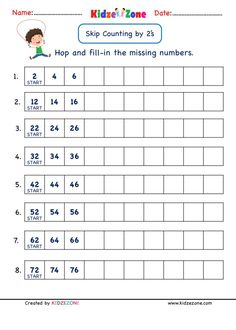 a worksheet for kids to learn how to count numbers