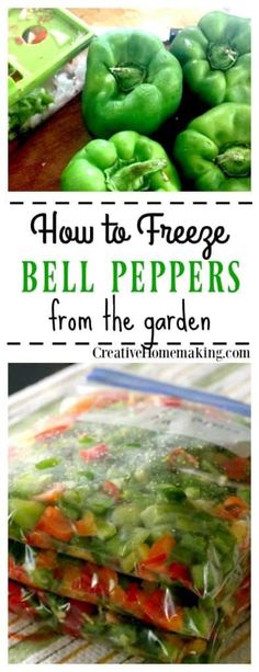 how to freeze bell peppers from the garden