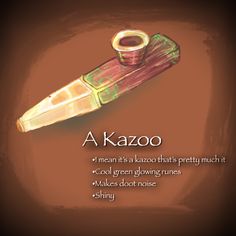 a kazooo poster with an ink pen and coffee cup