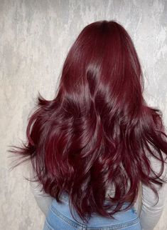 Cheery Red Hair Colour, Deep Red Hair Color Burgundy Wine, Hair Dye Cherry Red, Red Cherry Hair Aesthetic, Dark Red Hair Color Aesthetic, Red Cherry Hair, Cranberry Hair, Plum Red Hair, Red Hair Shades