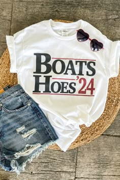 Get a laugh on your boat this season! Unisex. True to size.  small-3xl 100% cotton Get the entire outfit on LureBoutiqueClothing.com Lake Outfit, Boat Humor, Boat Shirts, Vinyl Shirts, Selling Clothes, Diy Shirt, Boating, Cute Shirts