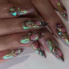 arcane nails Inspired Nails, Nails Inspiration, Nail Inspo, Gel Nails