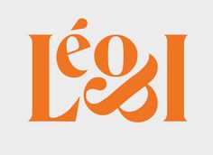 an orange and white logo with the word leo & i in it's center