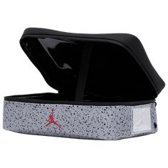 Nike Air Jordan The Shoe Box Flight Black/Cement Grey Sneaker Storage Bag Size: L.  Color: Gray. Sneaker Storage, Black Cement, Cement Gray, Grey Sneakers, Shoe Organizer, Shoe Storage, Go Shopping, Shoe Box, Nike Air Jordan