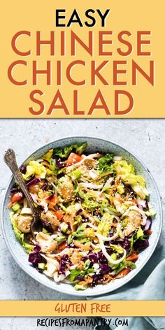 the cover of easy chinese chicken salad