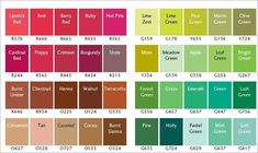 the color chart for different shades of paint