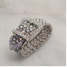 "Austrian Crystal Belt Buckle Bracelet 7\" - 8\"" Wedding Bracelets, Crystal Belt, Y2k Jewelry, Buckle Bracelet, Dope Jewelry, Jewelry Fashion Trends, Wedding Jewelry Bracelets, Funky Jewelry, Jewelry Lookbook