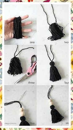 Christmas Ornaments - Are you ready to find your solution? Click to meet your needs. Julkransar Diy, Joululahjat Diy, Make Tassels, Pola Macrame, Hantverk Diy, Diy Sy, How To Make Tassels, Reunion Ideas, Wooden Bead Garland