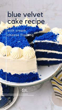 blue velvet cake recipe with cream cheese frosting