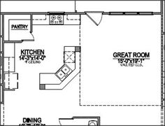 the floor plan for a two bedroom apartment with an attached kitchen and living room area