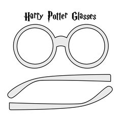 a harry potter glasses cut out with scissors