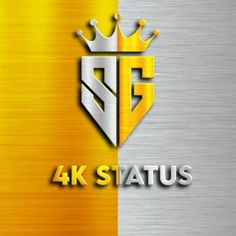 the 4k status logo is shown in gold and silver with a crown on top