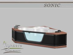 an image of a bathtub with the words sonic on it