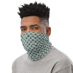 This neck gaiter is a versatile accessory that can be used as a face covering, headband, bandana, wristband, and neck warmer. Upgrade your accessory game and find a matching face shield for each of your outfits. • 95% polyester, 5% elastane (fabric composition may vary by 1%) • Fabric weight: 6.19 oz/yd² (210 g/m²) • Breathable fabric • Washable and reusable • Four-way stretch fabric that stretches and recovers on the cross and lengthwise grains • One size • Printed on one side, reverse side is Men's Neck Gaiters, Hiit Workouts, Headband Bandana, Garage Gym, Neck Gaiters, Face Covering, Unisex Accessories, Animal Faces, Gym Training