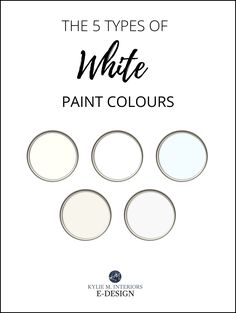 the five types of white paint colors