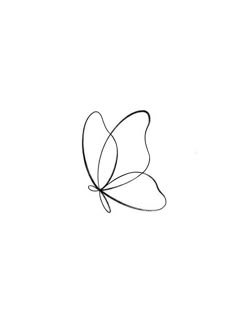 a black and white drawing of a butterfly