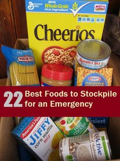 Emergency Food Storage: 22 Best Foods to Stockpile for an Emergency Emergency Storage, Storm Prep, 72 Hour Kit, Emergency Preparedness Food Storage, Food Storage Ideas, Survival Foods, Emergency Planning