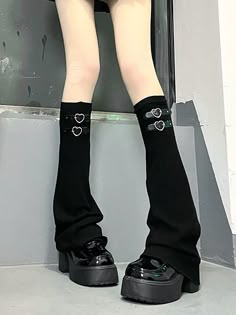 This price is for a pair of leg warmers or a pair of leg warmers and a pair of stockings only, others are not included.  ＃1: a pair of leg warmers and a pair of stockings Black Leg Warmers Aesthetic, Cutesy Aesthetic Outfits, Black Legwarmers, Leg Warmers Aesthetic, Cutesy Fashion, Cutesy Aesthetic, Warmers Outfit, Kawaii Leg Warmers