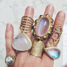 Artistic Accessories, Big Statement Rings, Pearl Rings, Silver Gold Jewelry, Big Big, Bold Jewelry, Gold Rings Jewelry, Chunky Jewelry, Unusual Jewelry