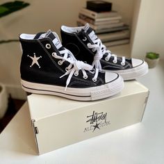 Brand New In Box Converse X Stssy Chuck 70 In Size M 5.5 / W 7.5 Converse X Stussy, Stussy Shoes, Stussy Converse, Shoes Converse, Chuck 70, Womens Converse, Womens Shoes Sneakers, All Star, Converse