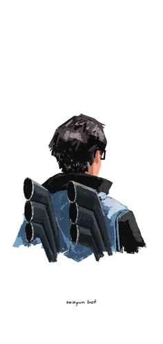 the back of a person's head, with black hair and glasses on it