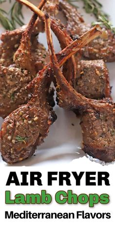 air fryer lamb chops with mediterranean flavors