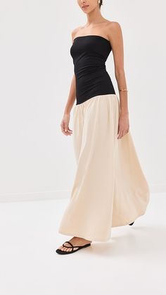 By Malene Birger Marciella Dress | Shopbop Chic Stretch Modal Bottoms, Versatile Stretch Modal Bottoms, Versatile Bandeau Bottoms For Spring, Chic Bottoms With Gathered Waist And Flowy Skirt, Chic Bottoms With Gathered Waist, Stretch Cotton Gathered Skirt, Summer Relaxed Elastane Skirt, Stretch Cotton Gathered Skirt Bottoms, Cotton Stretch Gathered Skirt Bottoms