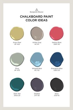 the color guide for chalkboard paint