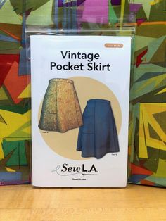 the vintage pocket skirt sewing pattern is on display