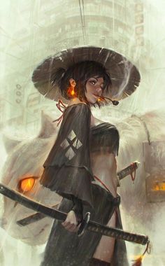 Female Samurai, Drawing Faces, Samurai Art, Character Sketches, Art Japonais, Art Et Illustration, Arte Fantasy