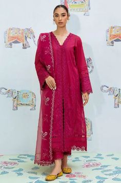 Muslim Eid dresses Muslim Eid, Eid Dresses, Organza Dupatta, 3 Piece, Lawn