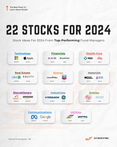 the cover of 22 stocks for 2012, with many different logos and colors on it