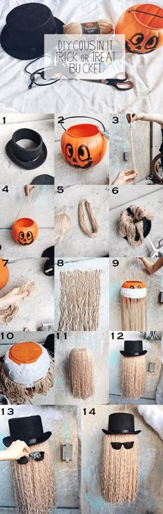 the instructions for how to make a pumpkin hat